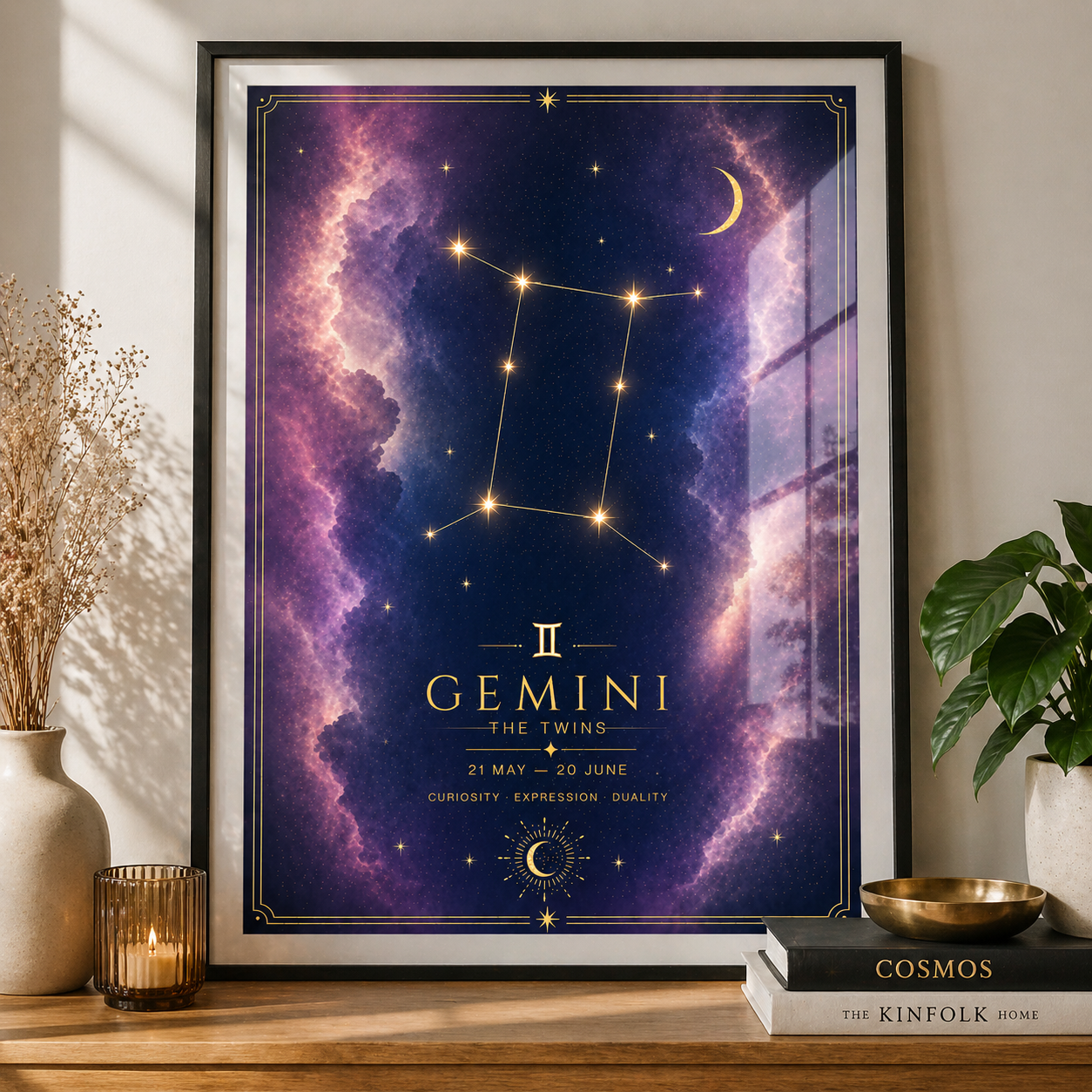 Gemini Zodiac Star Sign Art Print