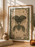 Vintage Gemini Zodiac Star Sign Art Print