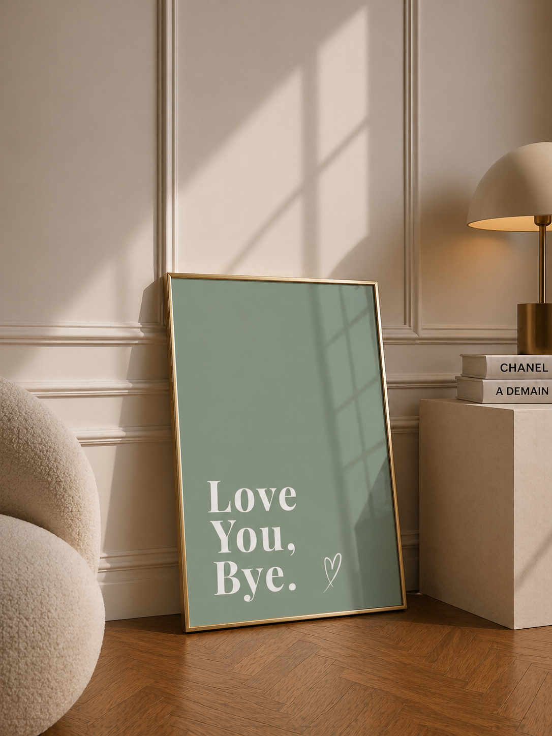 Love You, Bye Print | Sage Green