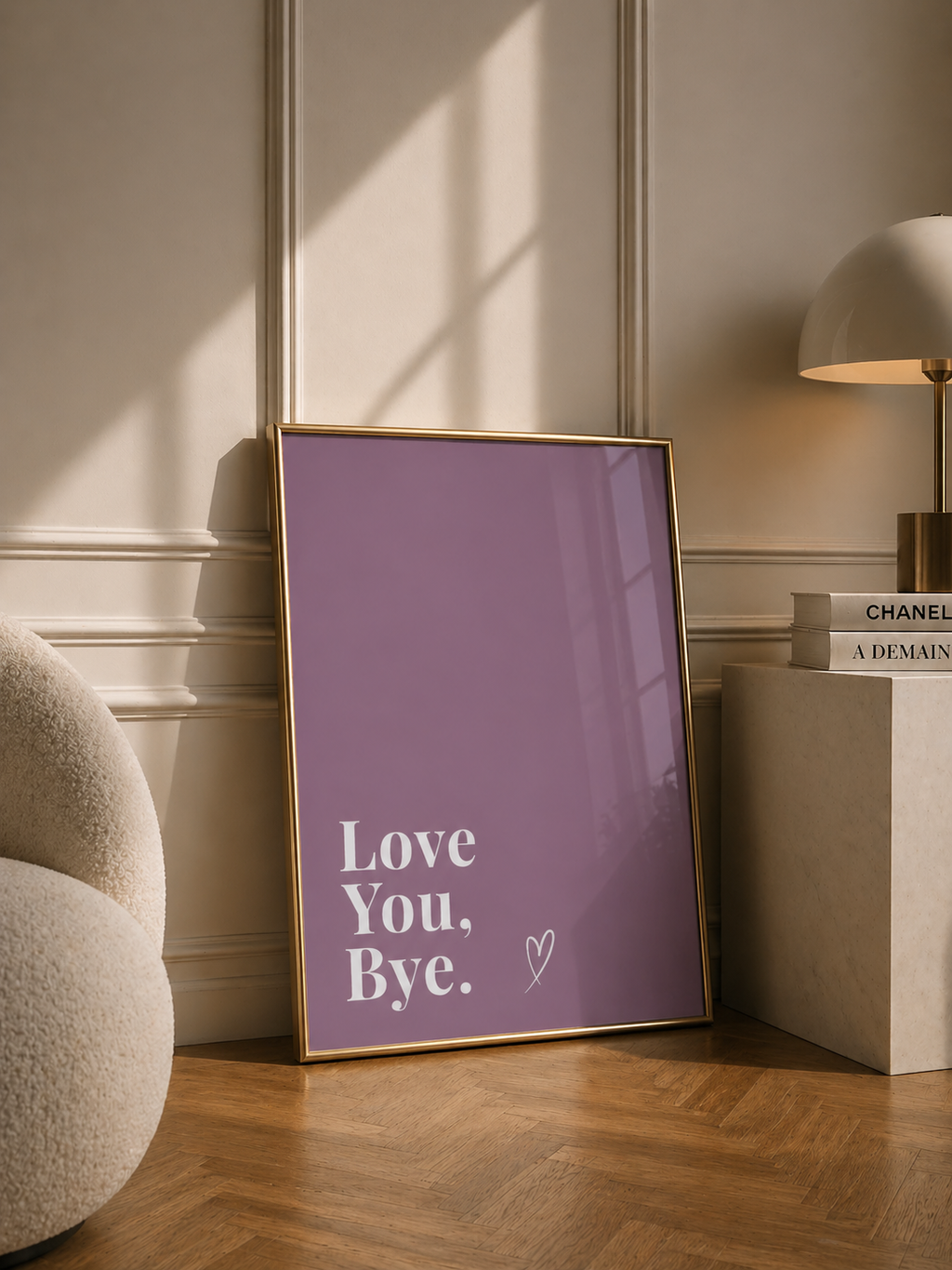 Love You, Bye Print | Mauve