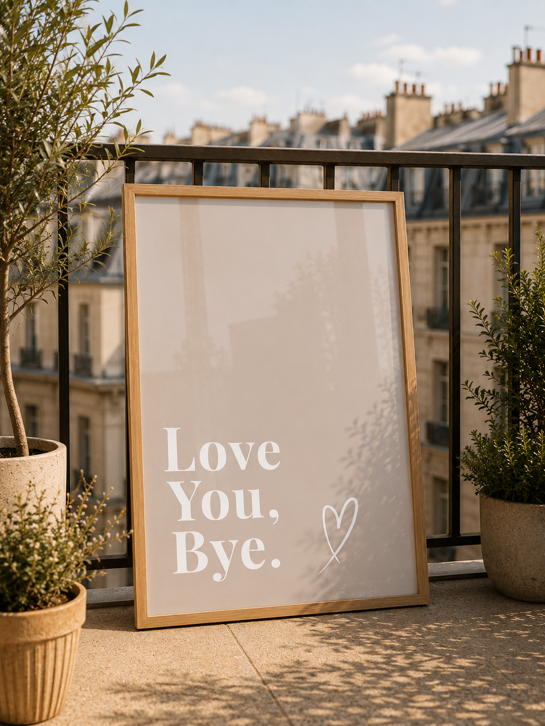 Love You, Bye Print | Stone