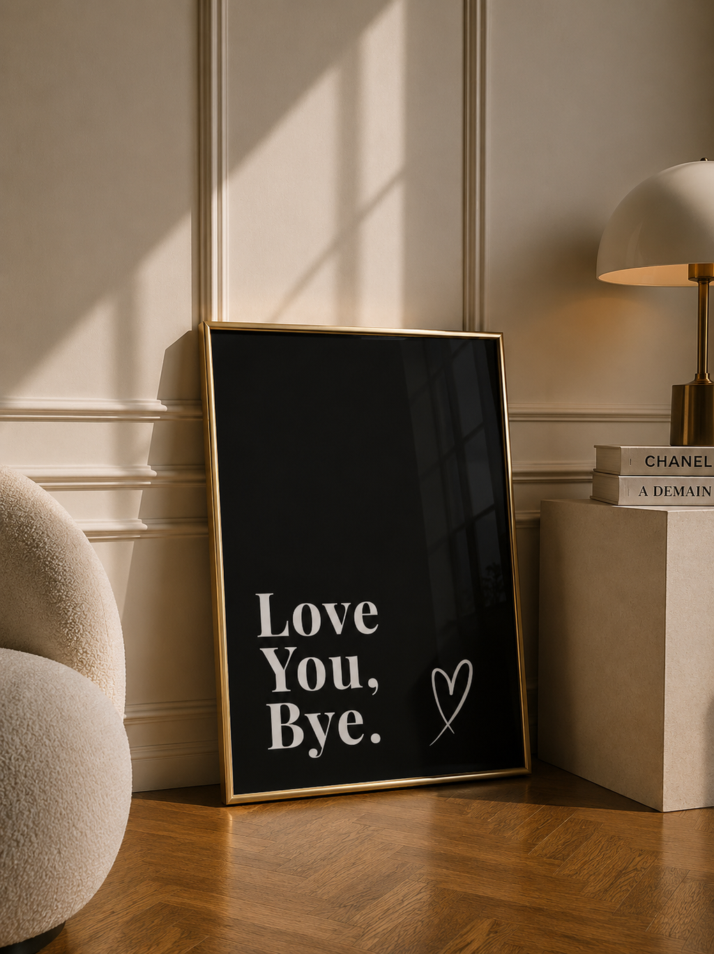 Love You, Bye Print | Black
