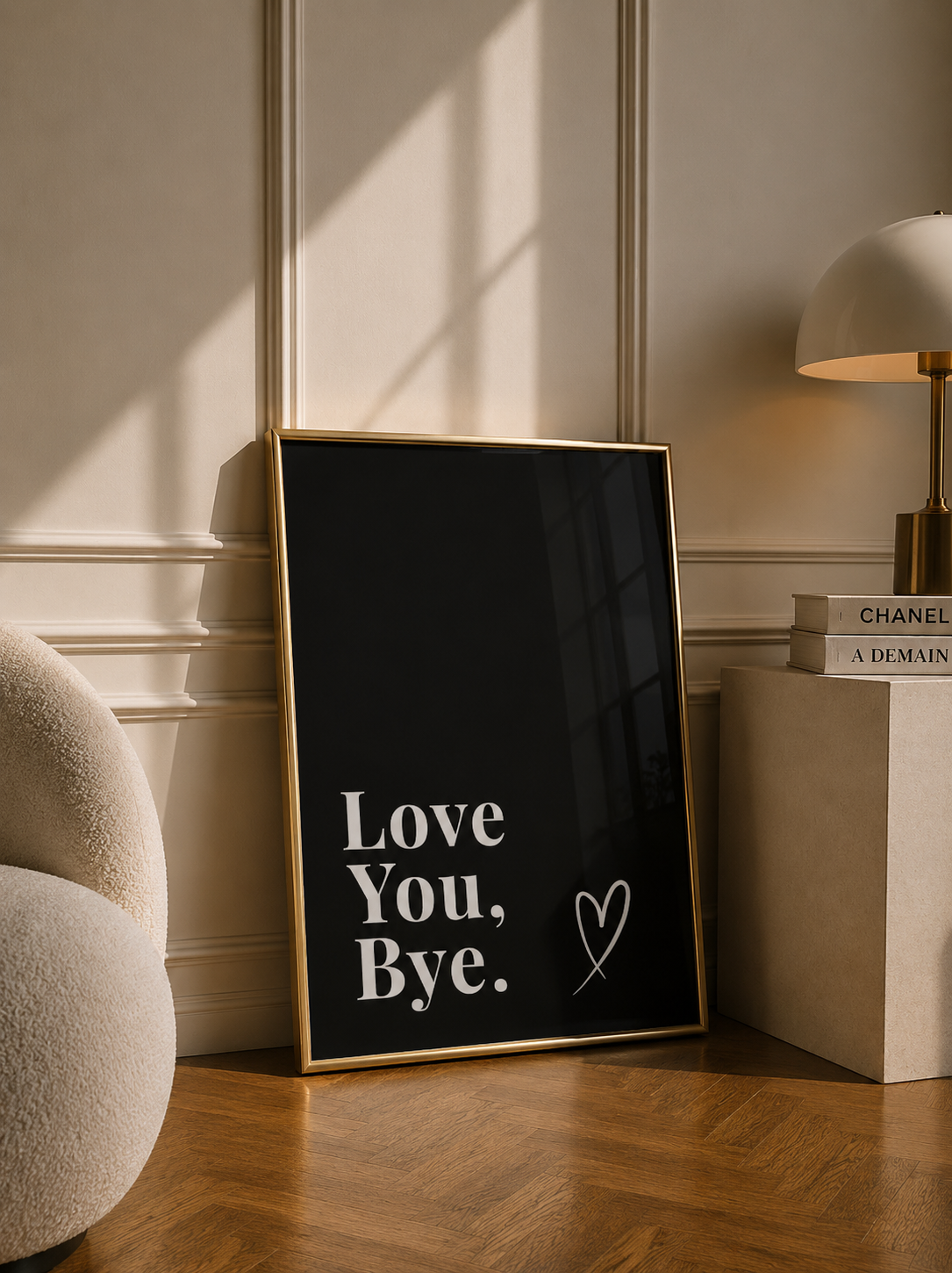 Love You, Bye Print | Black