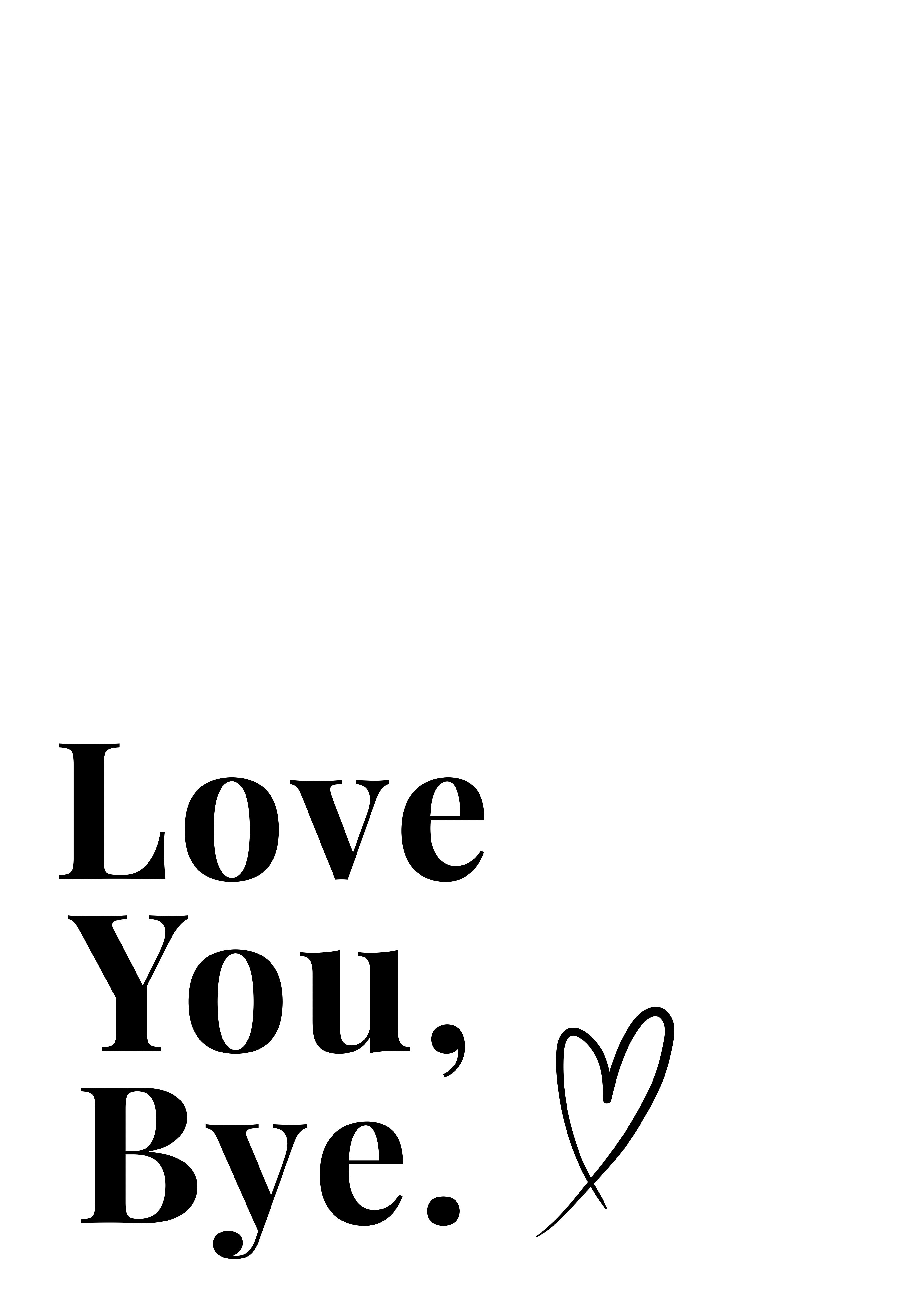 Love You, Bye Print | White