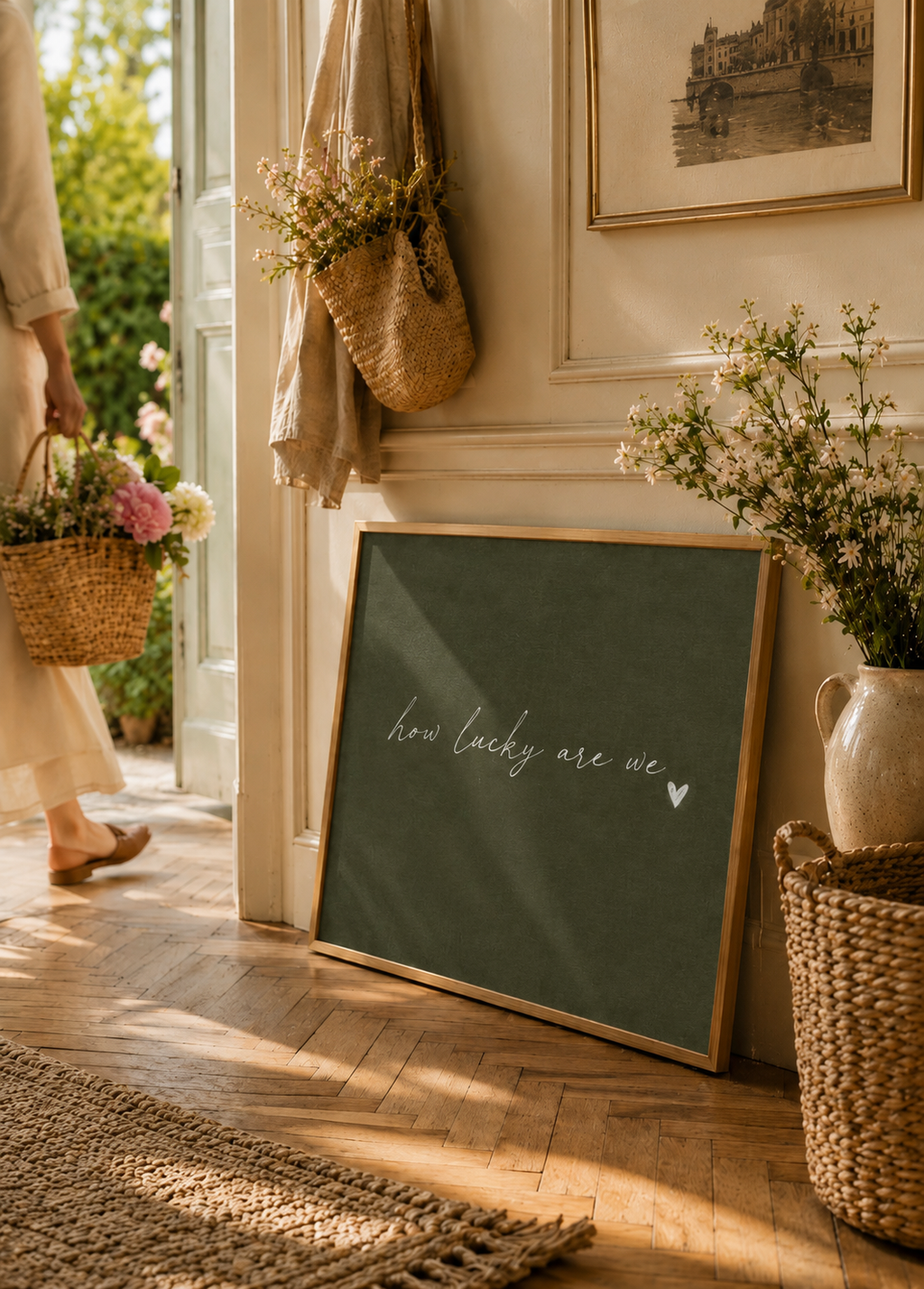 How Lucky Are We Art Print | Olive Grove