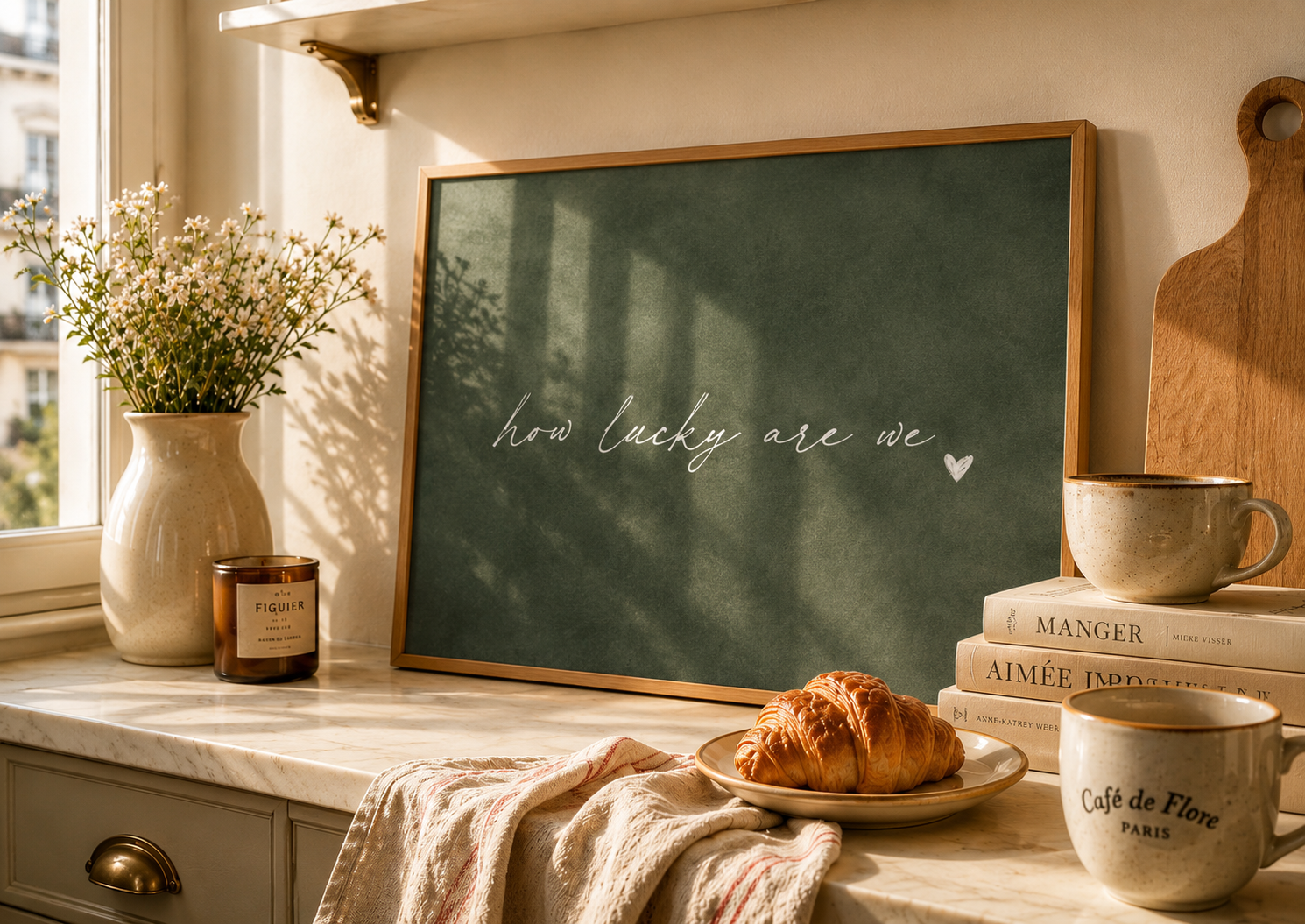 How Lucky Are We Art Print | Olive Grove