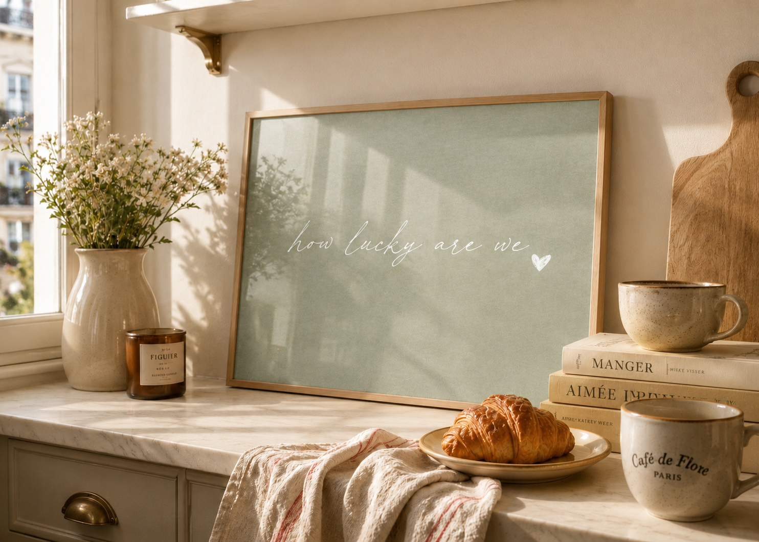 How Lucky Are We Art Print | Quiet Sage
