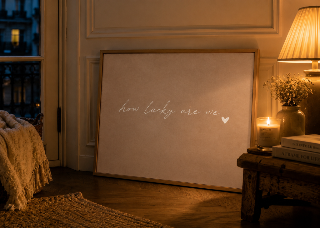 How Lucky Are We Art Print | Stone Whisper