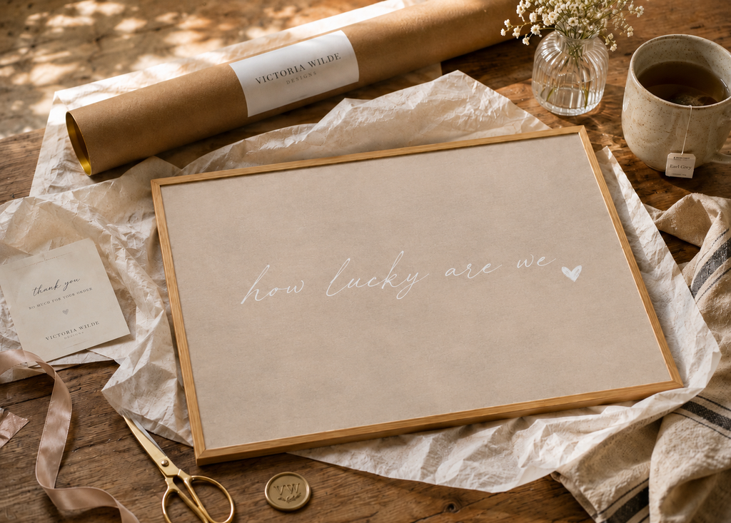 How Lucky Are We Art Print | Stone Whisper