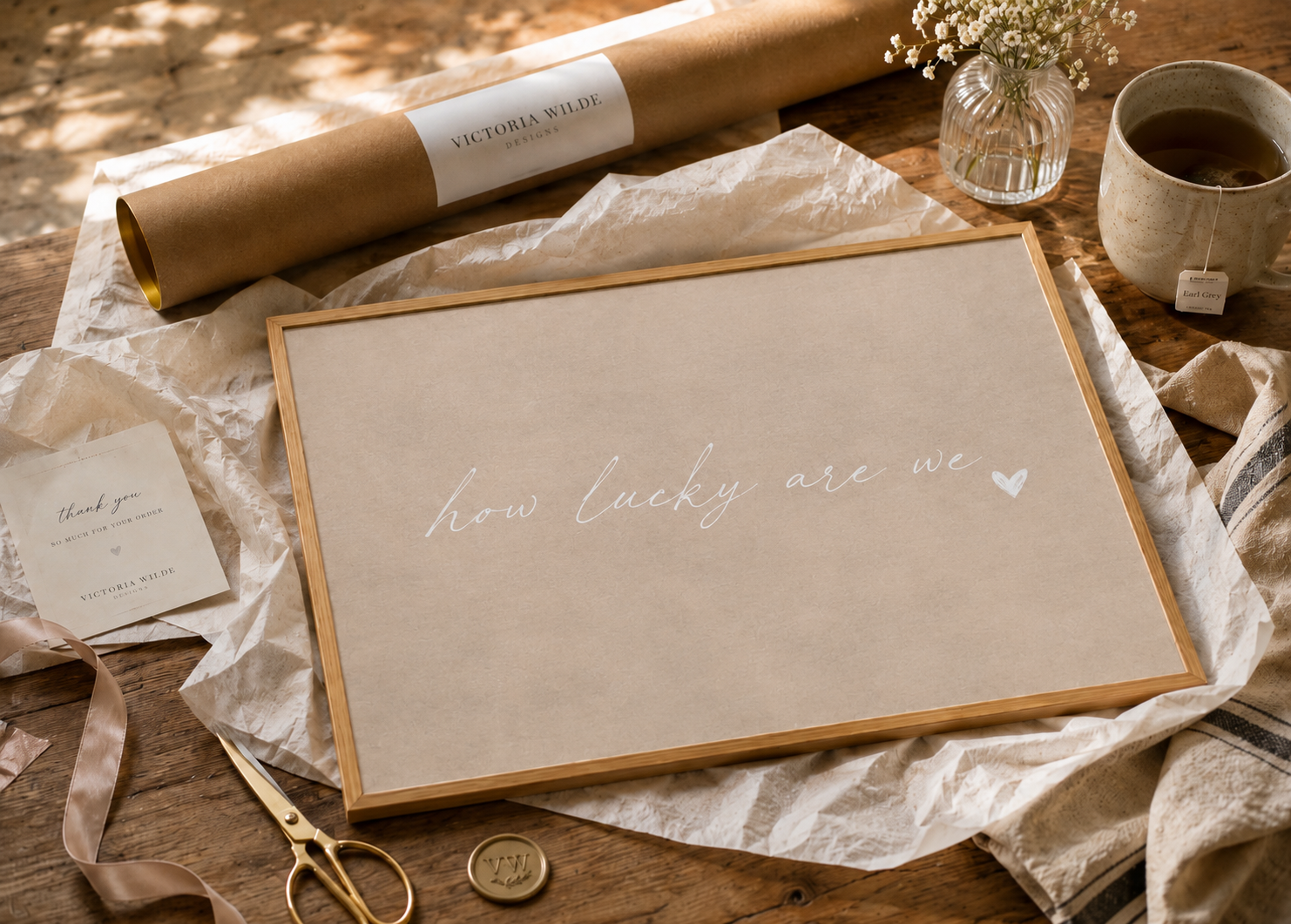 How Lucky Are We Art Print | Stone Whisper