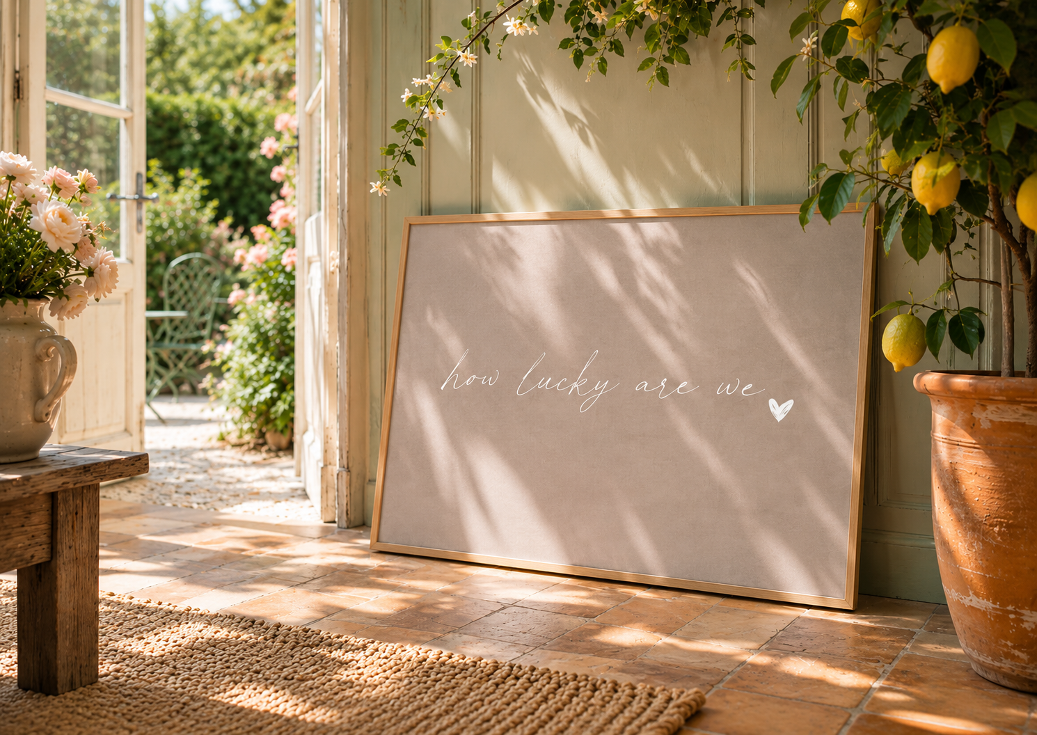How Lucky Are We Art Print | Stone Whisper