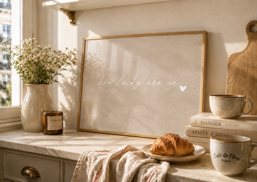 How Lucky Are We Art Print | Stone Whisper