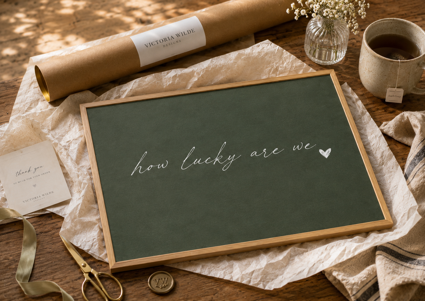 How Lucky Are We Art Print | Olive Grove
