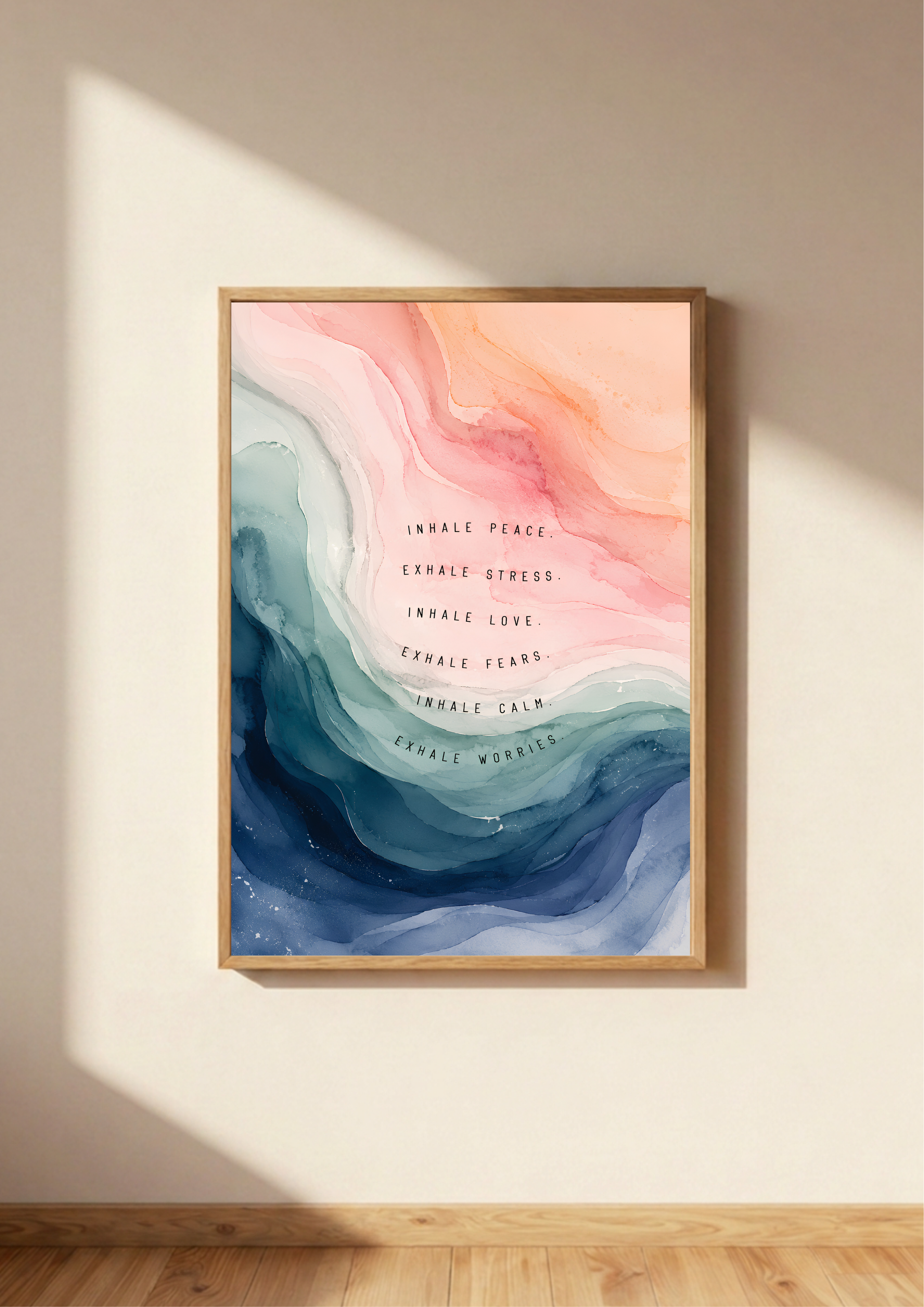 Inhale Peace, Exhale Worries Art Print