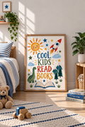 Cool Kids Read Books Dino Print