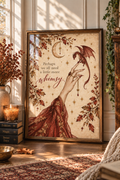 A Little More Whimsy – Dragon & Moon Fantasy Art Print