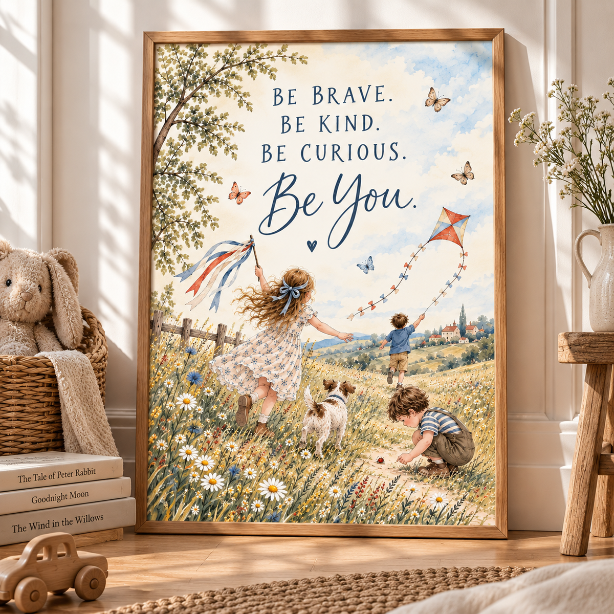 Be Brave Be Kind Be Curious Children's Print