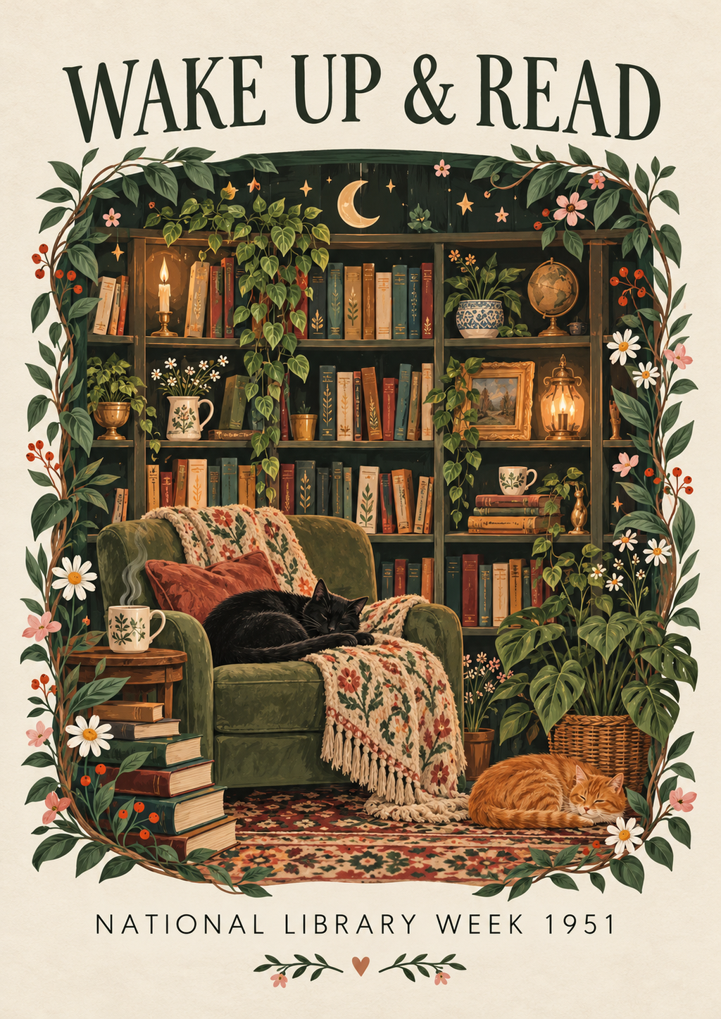 Wake Up & Read Art Print