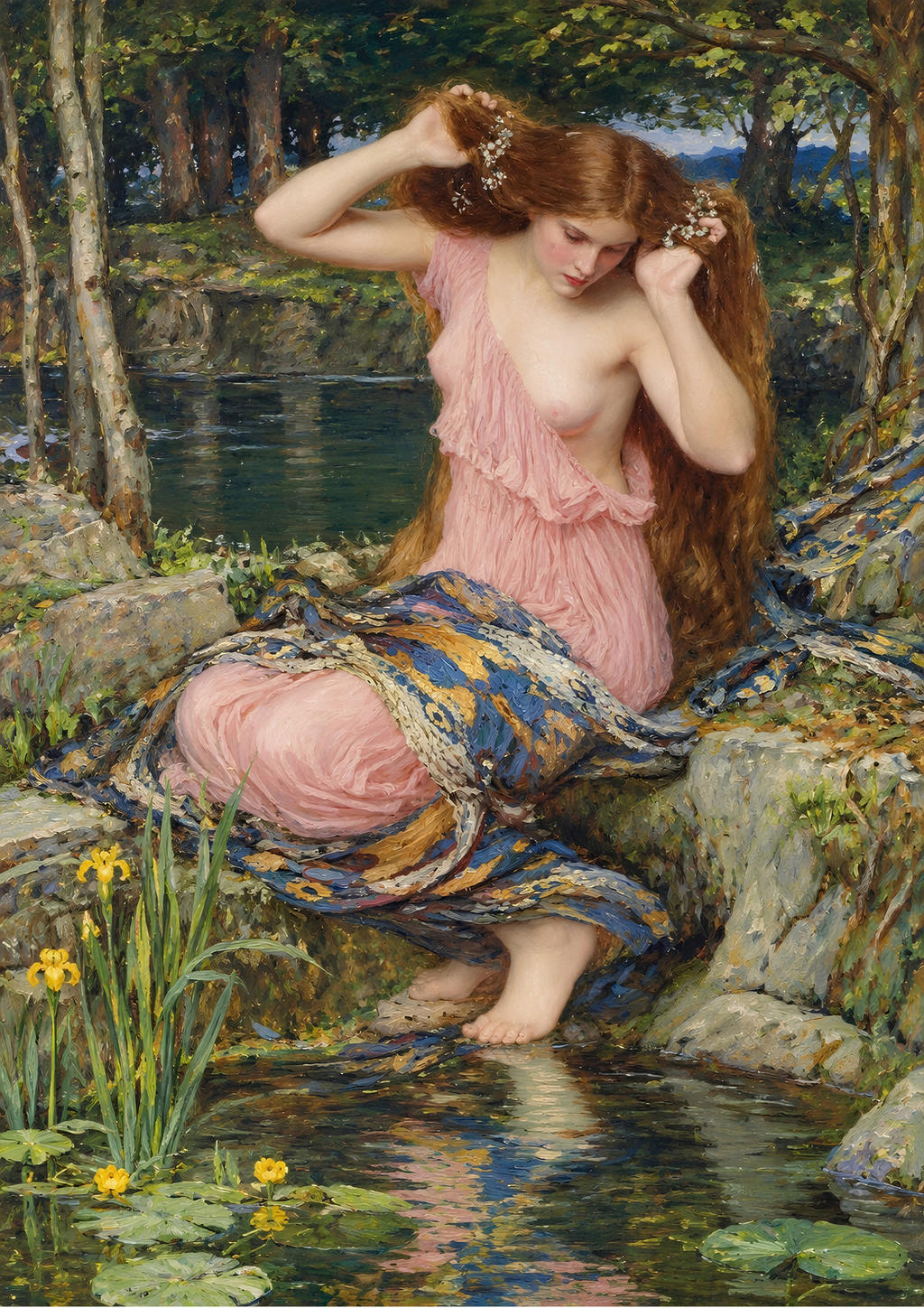 Lamia Art Print Inspired by John William Waterhouse | Mythology Wall Art