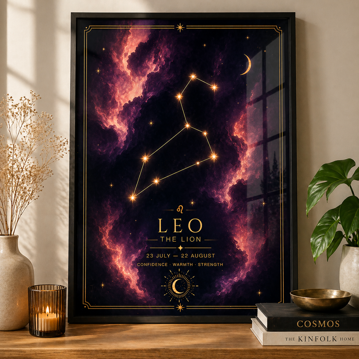 Leo Zodiac Star Sign Art Print