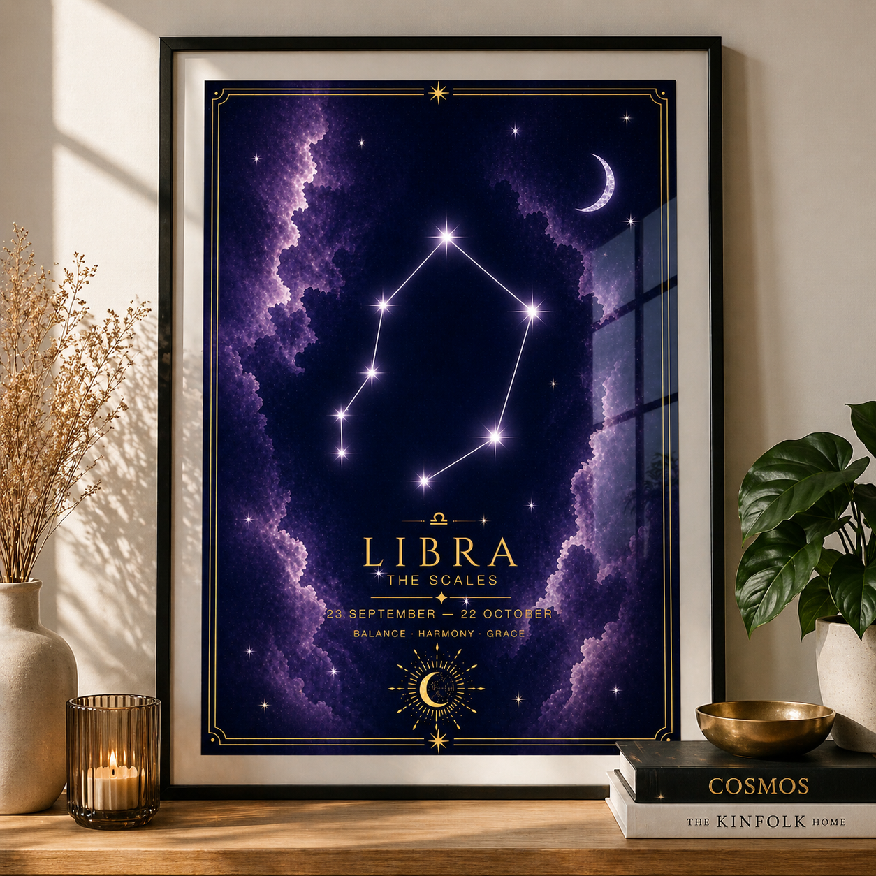 Libra Zodiac Star Sign Art Print