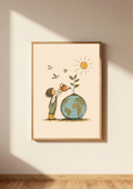 Boy Watering the Earth Print