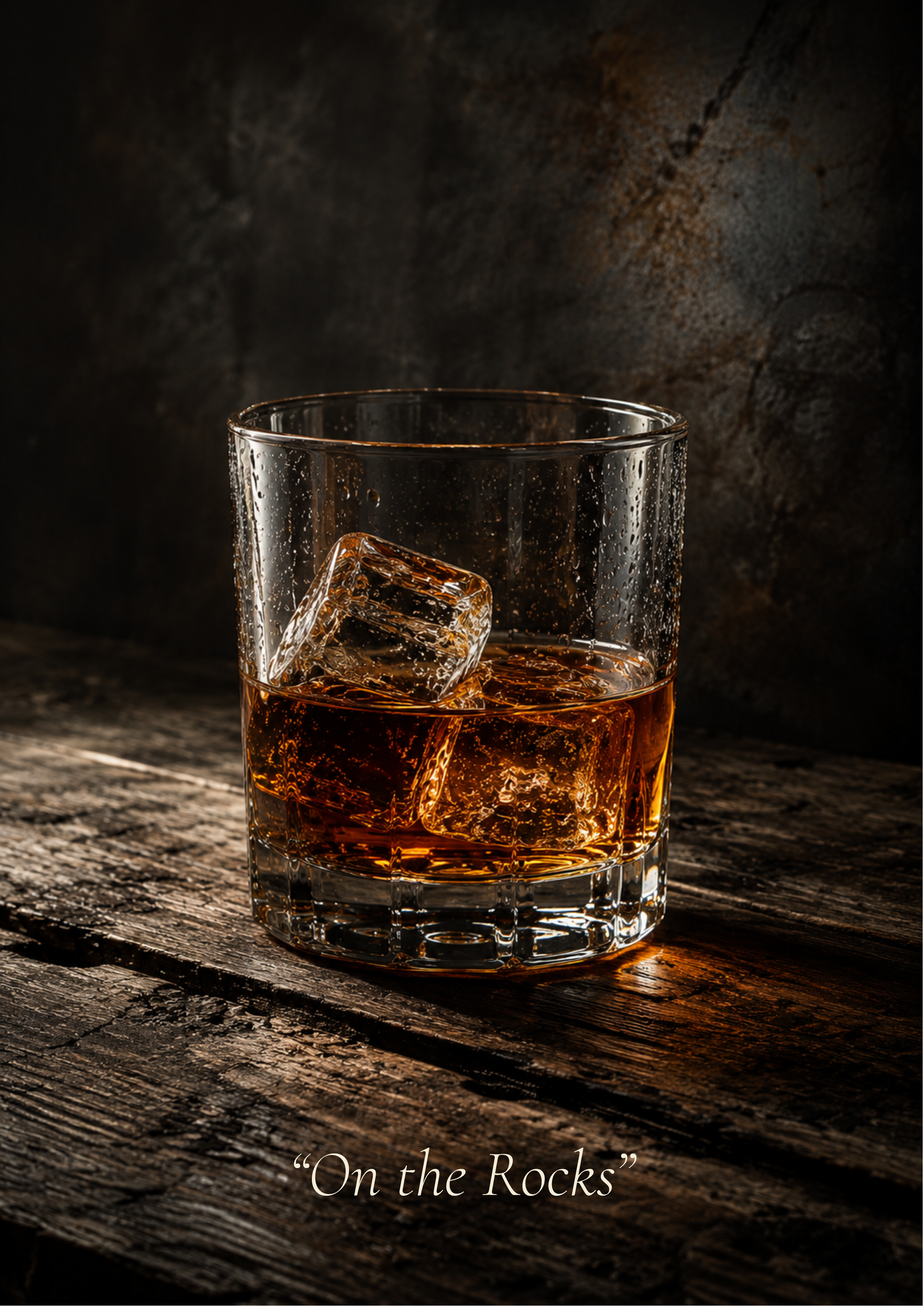 On the Rocks Whiskey Art Print