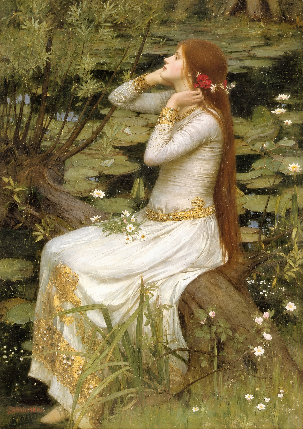 Ophelia Art Print Inspired by John William Waterhouse | Pre-Raphaelite Wall Art