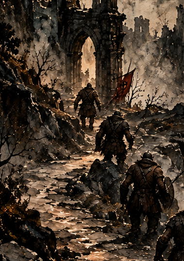 The Watching Tower & Orcs Art Print