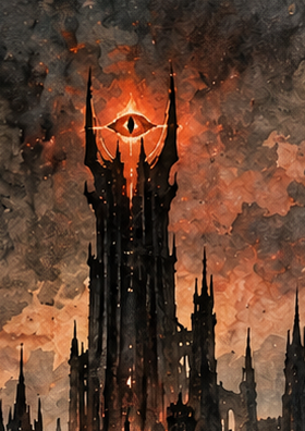 The Watching Tower & Orcs Art Print