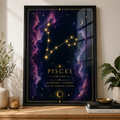 Pisces Zodiac Star Sign Art Print