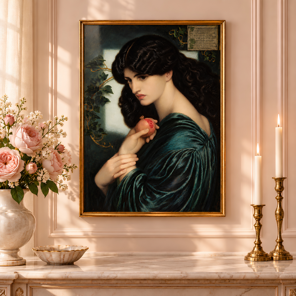 Proserpine Art Print | Dante Gabriel Rossetti-Inspired Pre-Raphaelite Art