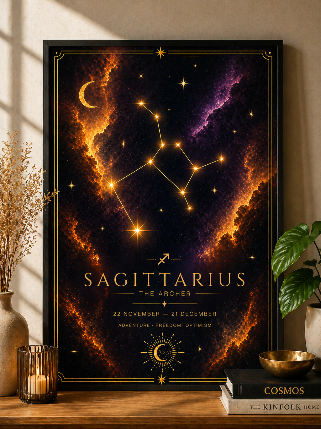 Sagittarius Zodiac Star Sign Art Print
