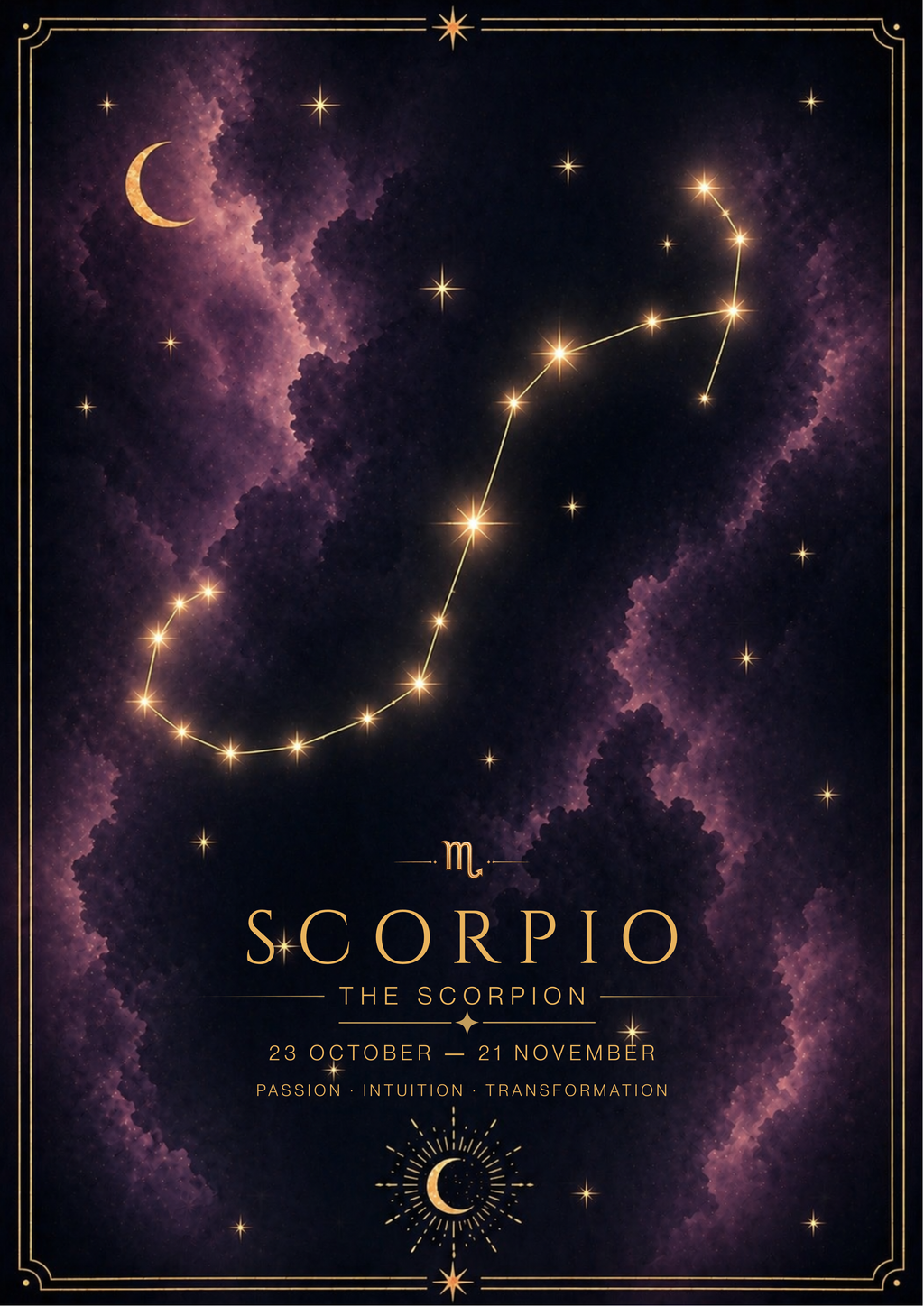 Scorpio Zodiac Star Sign Art Print