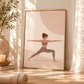 Strength – Minimalist Warrior II Yoga Wall Art Print