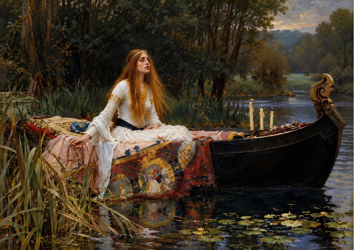The Lady of Shalott Art Print | Waterhouse-Inspired Literary Wall Art