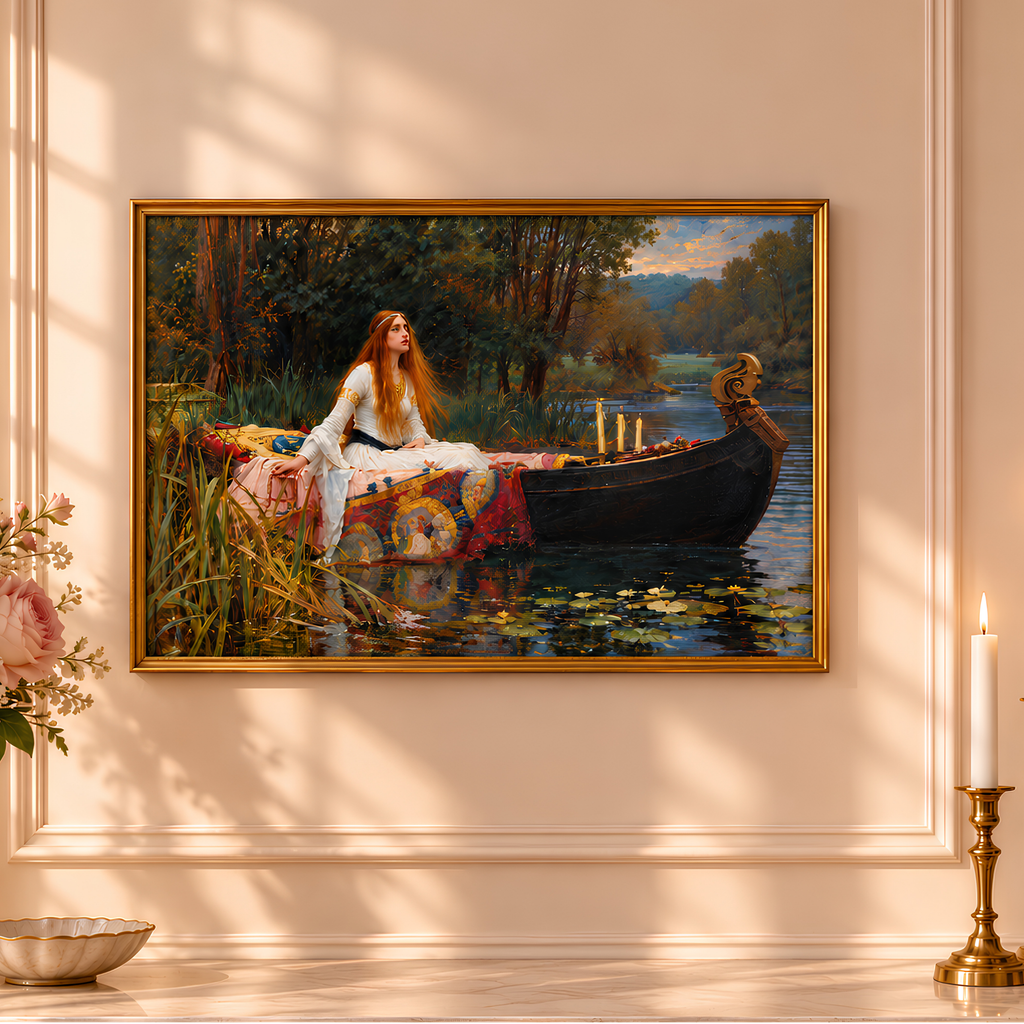 The Lady of Shalott Art Print | Waterhouse-Inspired Literary Wall Art