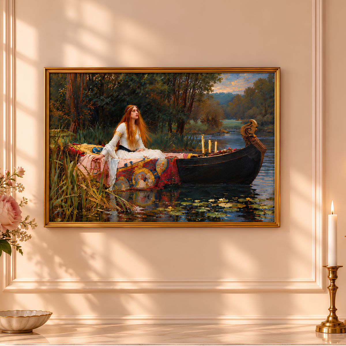 The Lady of Shalott Art Print | Waterhouse-Inspired Literary Wall Art