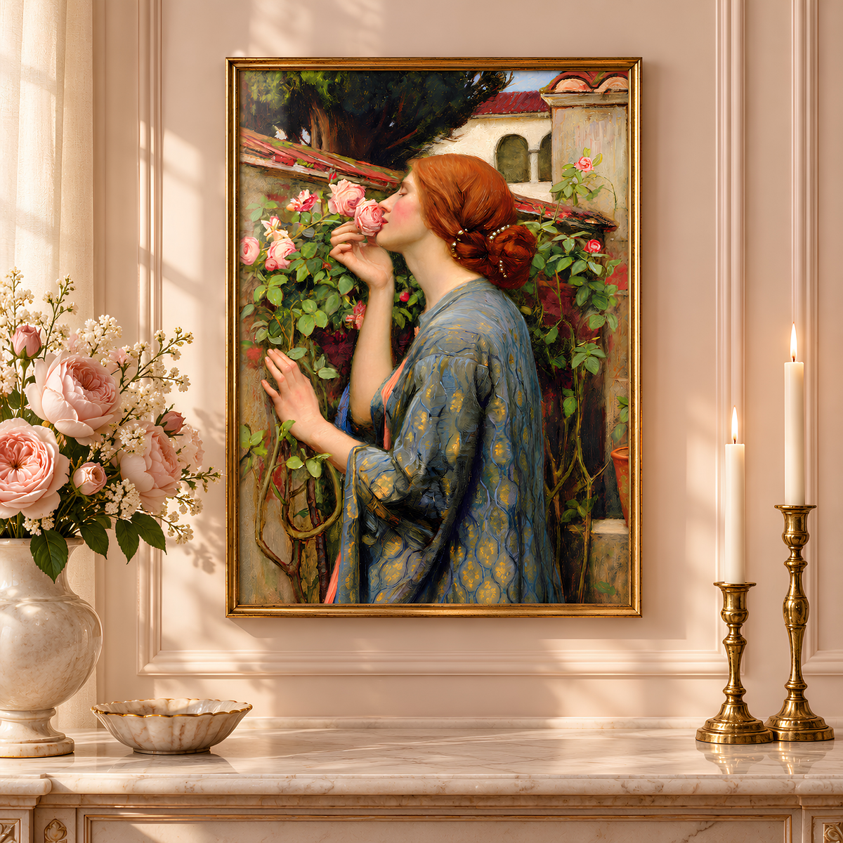 The Soul of the Rose Art Print | Waterhouse-Inspired Romantic Wall Art
