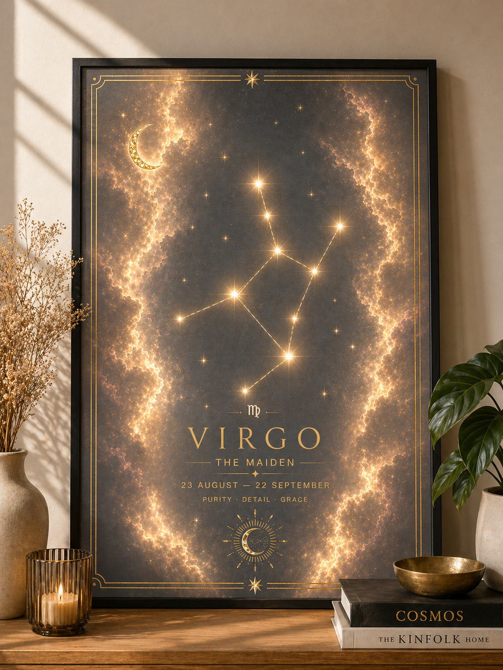 Virgo Zodiac Star Sign Art Print