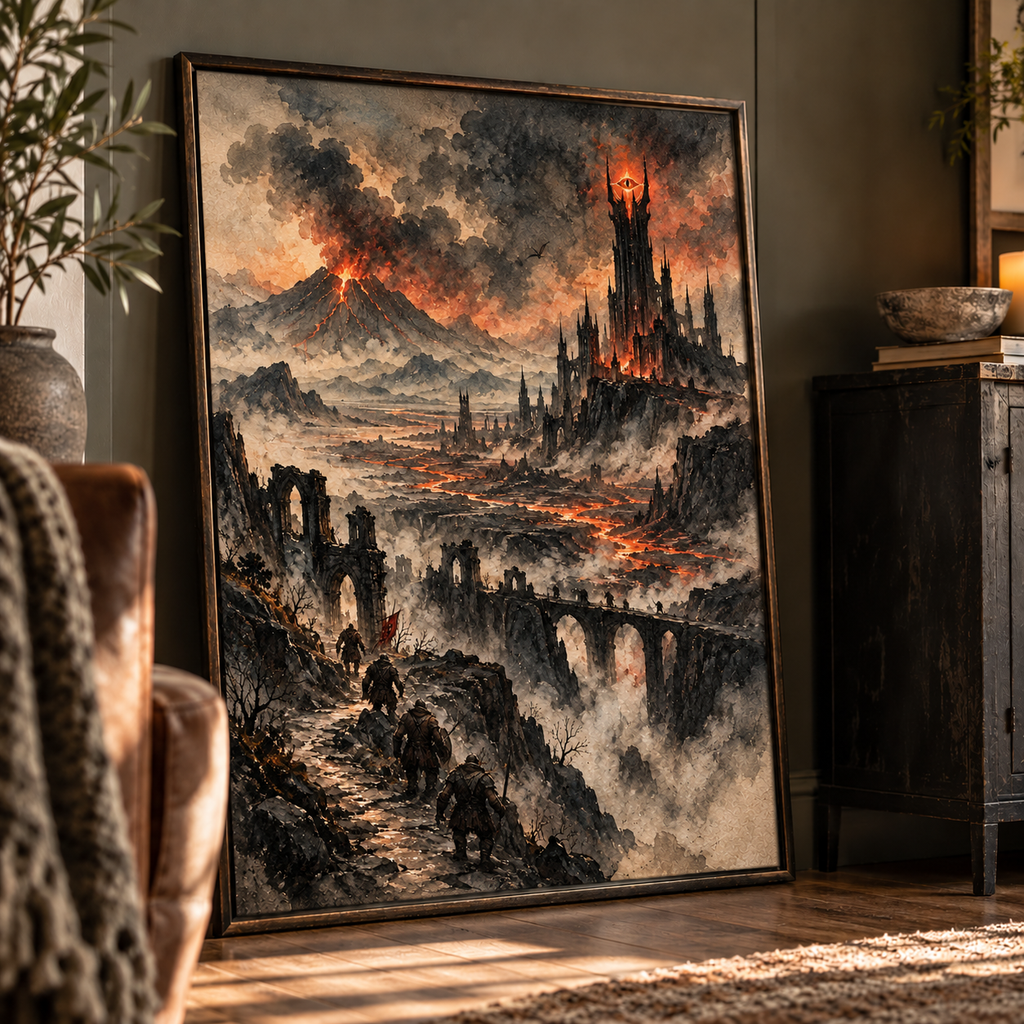 The Watching Tower & Orcs Art Print