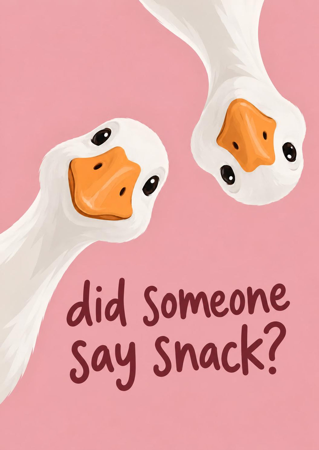 Did Someone Say Snack Goose Print, Funny Kitchen Wall Art, Cute Goose Poster, Colourful Kitchen Decor, Duck Print, Quirky Foodie Gift